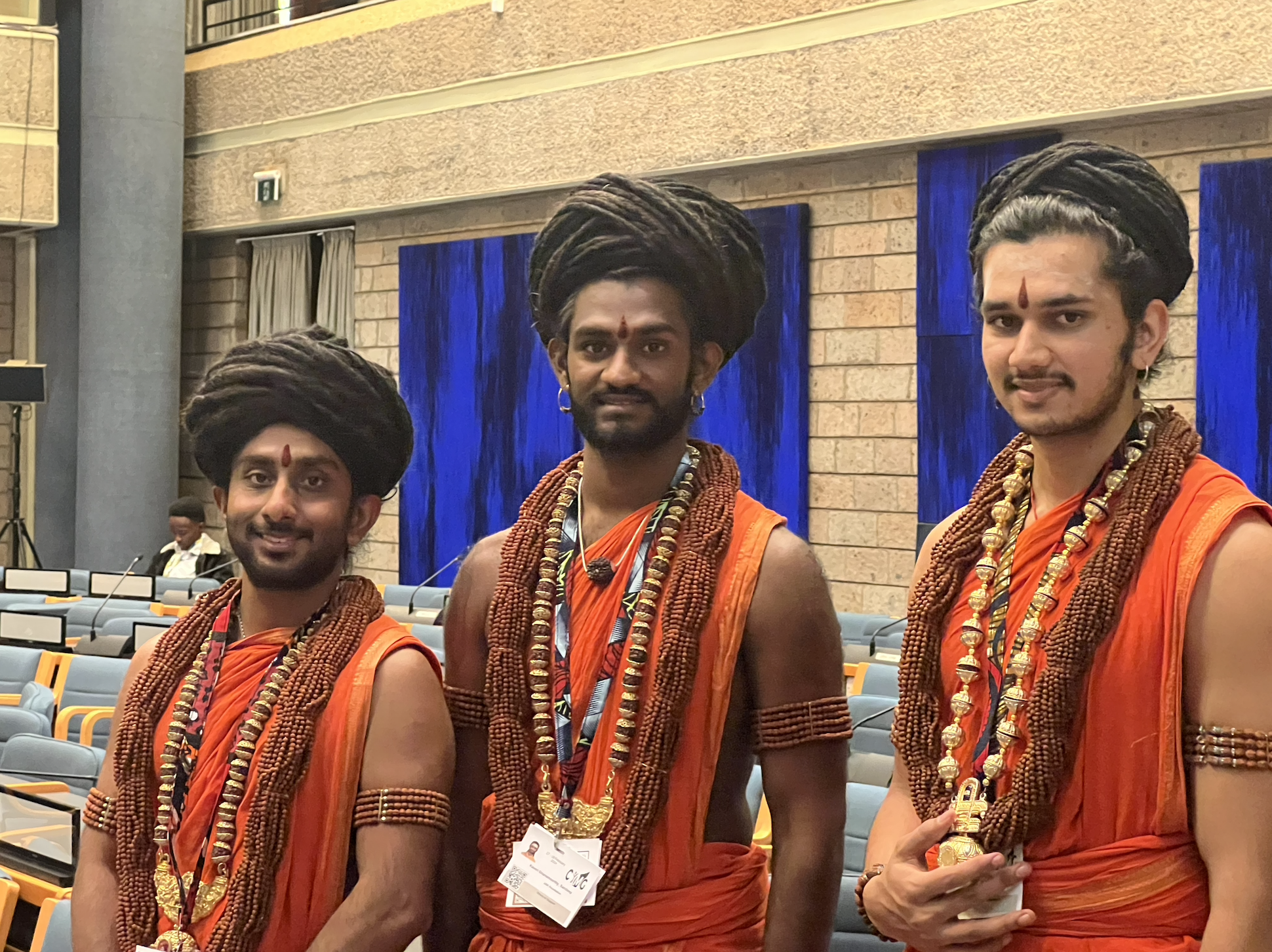 Bālasanyāsis of Nithyananda Gurukul represent KAILASA at the UN Environment Programme, Nairobi